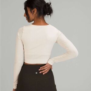 Lululemon Ebb to Street Long Sleeve white opal